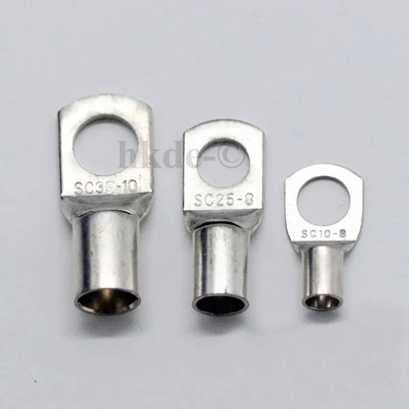 10 PCS Copper Ring Cable Lug Crimp Connector Cable Shoes Pin Cable Connector 