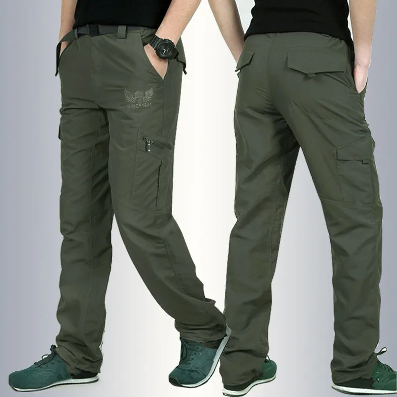 Description Picture 4 of itemMen's Outdoor Hiking Pants Summer Mountain Climbing Fishing Quick Dry Trousers Army Trekking Sport Waterproof Lightweight Pants