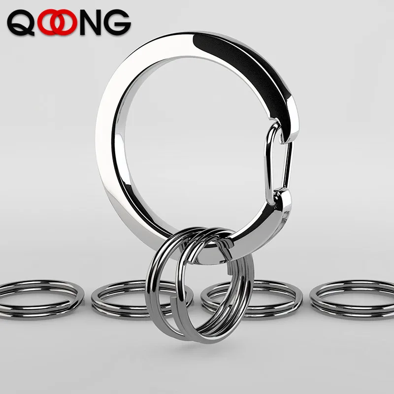 2 PCS Innovation Spring Opening Key Chain 304 Stainless Steel Key Ring  Accessories For Jewelry DIY Keychain Car Keyring Q22