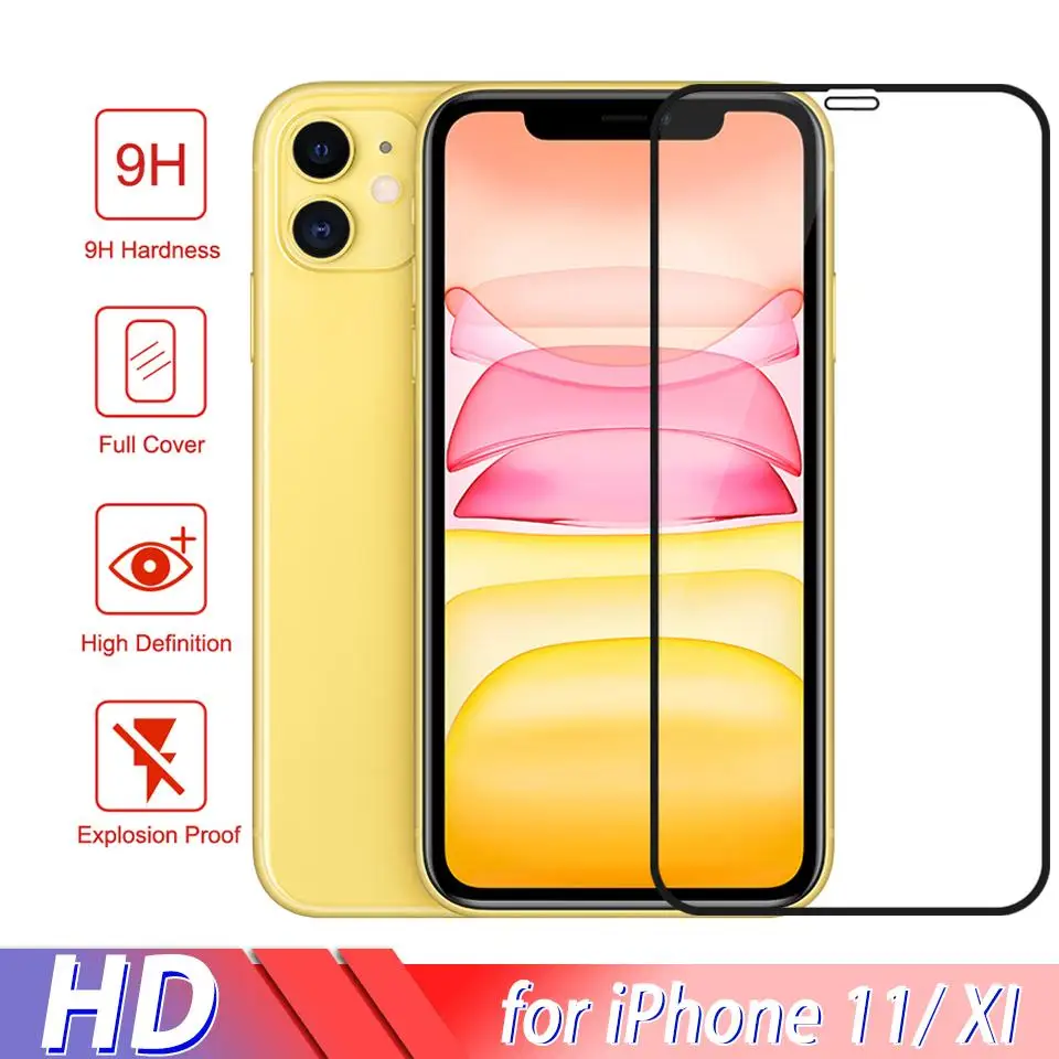 Ультратонкое закаленное стекло для iPhone 11 Pro XR XS MAX Защита экрана для iPhone 11 pro Max 6 6S 7 8 Plus 5 5S защитная пленка