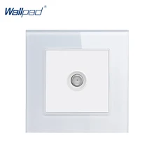 Розетка для спутникового ТВ Wallpad стеклянная панель 110 V-250 V 10A-16A ЕС немецкий стандарт розетка для спутникового ТВ