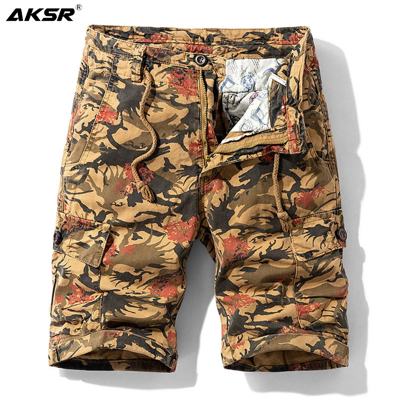 Men's Summer Shorts Camouflage Military Cargo Shorts Men Plus Size Casual Cotton Pants Knee Length Streetwear Shorts Trousers Men's Summer Shorts Camouflage Military Cargo Shorts Men Plus Size Casual Cotton Pants Knee Length Streetwear Shorts Trousers