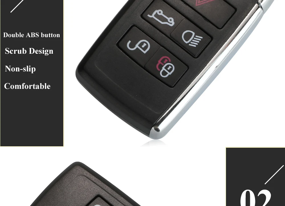 Keyforkess Aggiornato Chiave A Distanza di Shell di Caso Fob per Land Rover Range Rover LR2 LR4 fit Jaguar F-Ritmo F-Tipo XE XF XJ - H997f97978a9444c5bf3fda1bf3af4370q