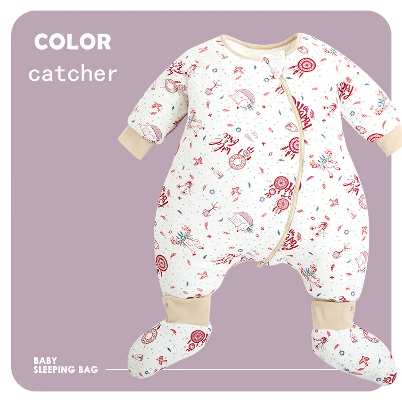 Зимний хлопковый спальный мешок на молнии для малышей - Цвет: catcher