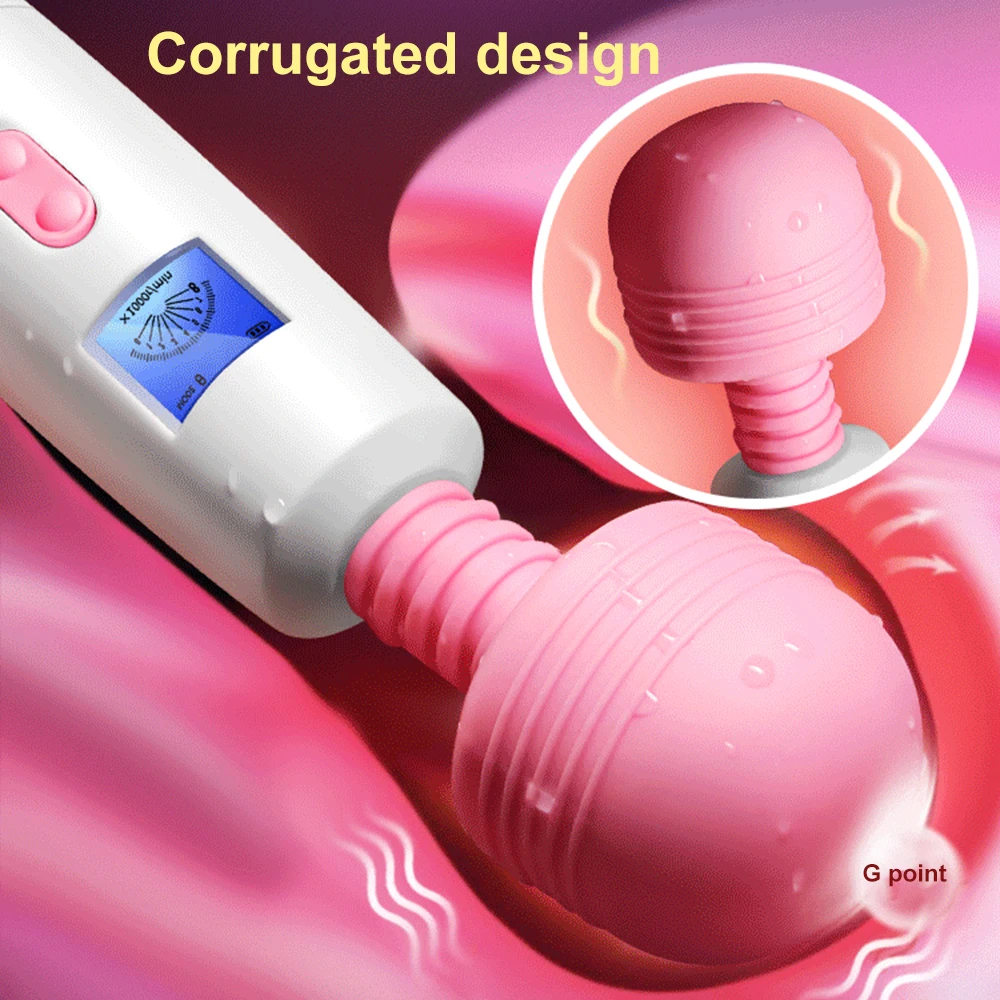 Weiblicher AV-Vibrator-Masturbator mit 8 Frequenzen, Zauberstab-Vibratoren für Frauen, Brustwarzenmassagegerät, USB-Aufladung_voghion.com