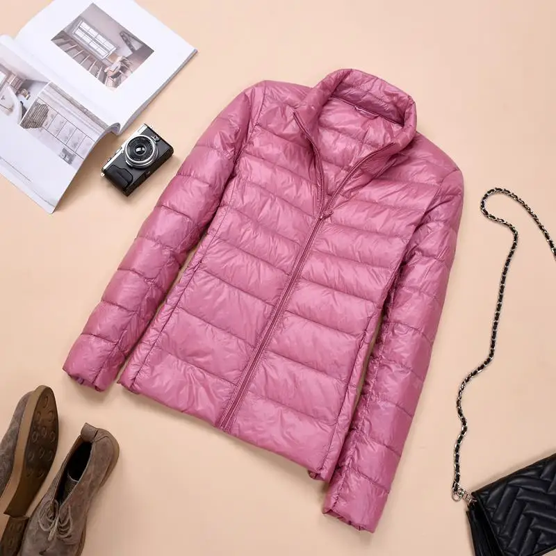 Promo Women Autumn Coats Warm Duck Down 2019 Spring Winter Female Casual Jacket Stand Neck Light Thin Sty