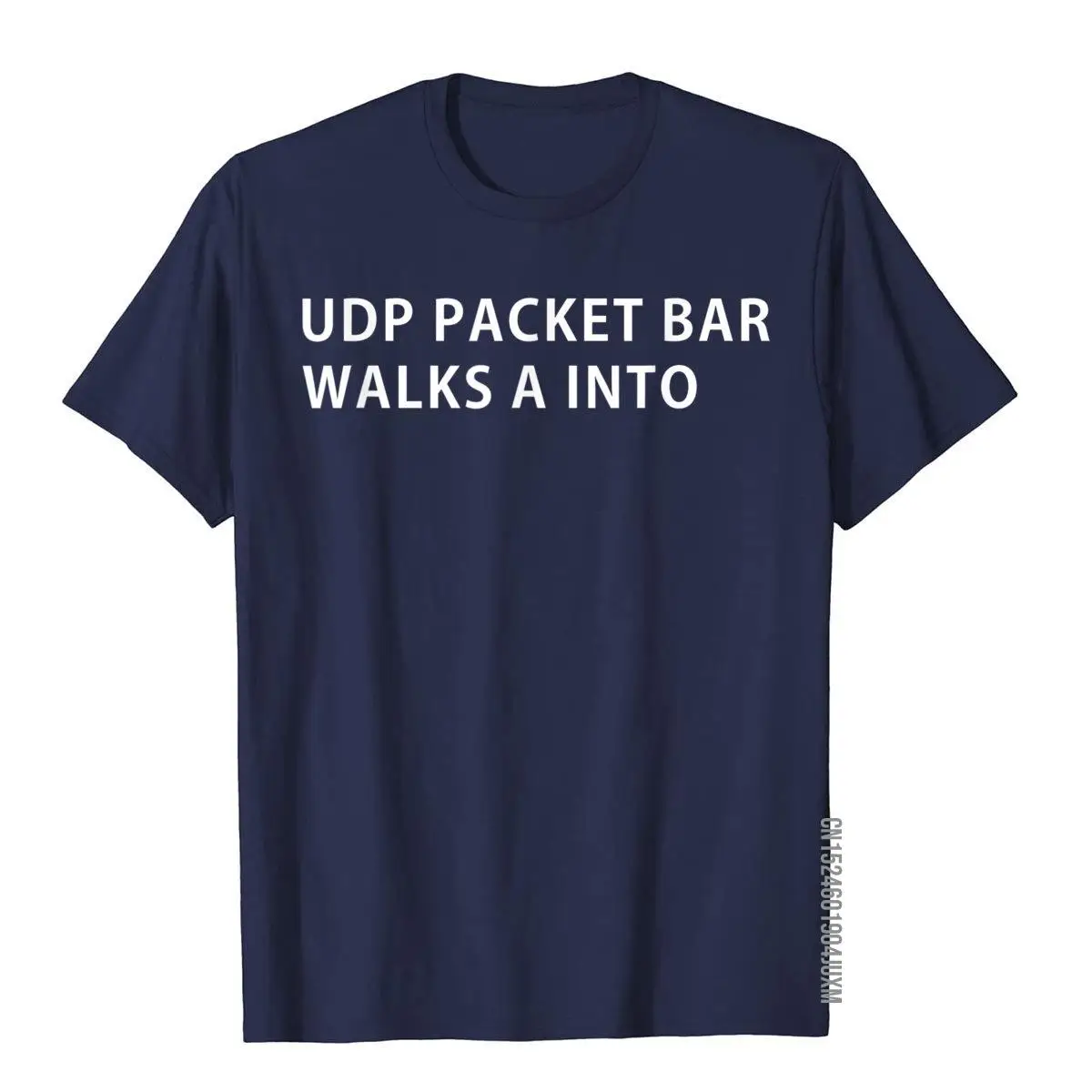 Funny Programmer Humor UDP Protocol Joke T-Shirt__97A997navy