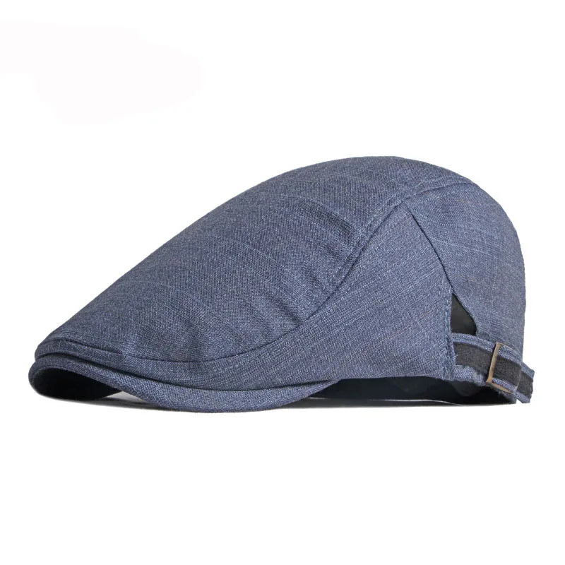 VoilaLove Breathable Mesh Duckbill Hat Summer Hat Adjustable Newsboy Beret Ivy Cap Cabbie Flat Cap Unisex 