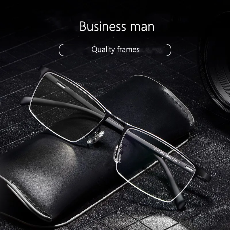 Мужская деловая оправа для очков светильник Удобная из титанового сплава оптическая P9918|Мужские очки кадры|