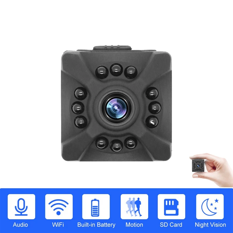 1080P Мини ip камера WIFI CCTV няня батарея TF видеокамера аудио Домашняя безопасность