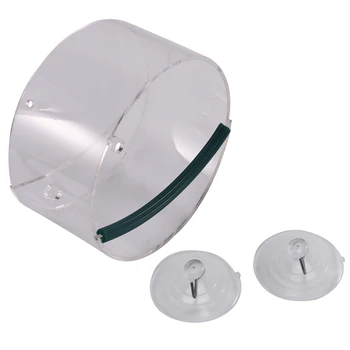 

Bird Feeder Acrylic Transparent Food Box Round Hanging Sparrow Parrot Seed Peanut Feeding Bird House Window Suction Cup Tool