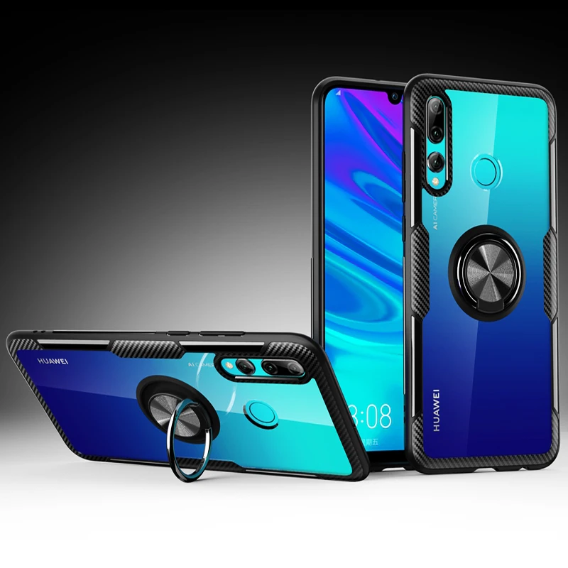 Прозрачный акриловый чехол с кольцом для Huawei Nova 7i 7 Pro i 7SE 6 SE 6SE 5 t 5i 4 4e 3e