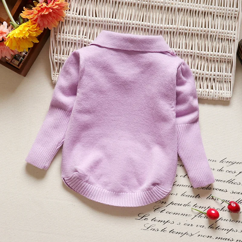 Модный свитер для девочек; сезон осень-зима; стиль; детская куртка в Корейском стиле; базовый свитер для маленьких девочек; детская одежда; пуловер; Cott