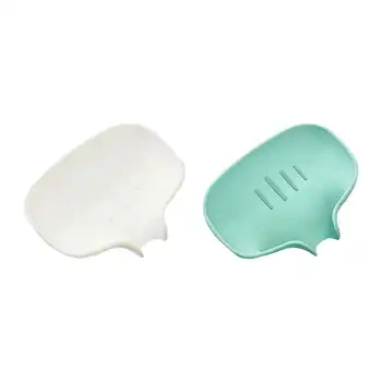 

2pcs Creative Fashion Non-Slip Bathroom Shower Sponge Soap Dish Tray Draining Rack Household Bathroom Supplies