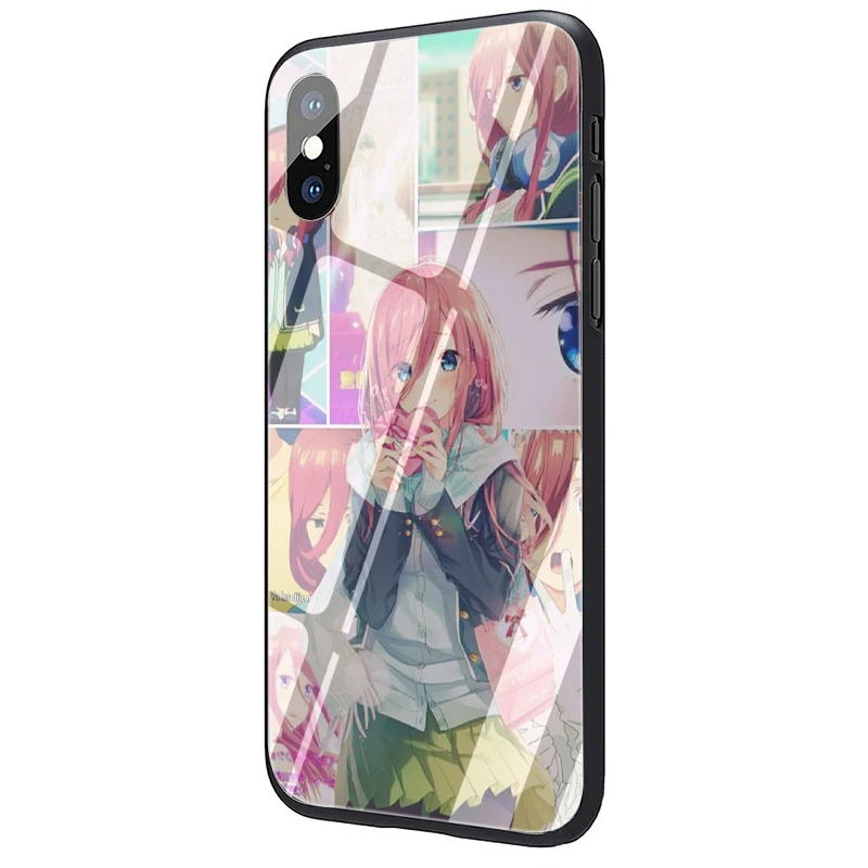 EWAU Nakano miku Gotoubun no Hanayome чехол для телефона из закаленного стекла для iPhone 5 5S SE 6 6s 7 8 plus X XR XS 11 pro Max - Цвет: G3