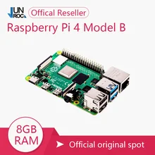 Raspberry Pi 4 modèle B original et neuf, RAM 2/4/8 Go, processeur 4 cœurs 1,5 Ghz, 4K, Micro HDMI, plus rapide que le Raspberry Pi 3B+