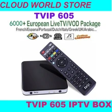 Новое поступление лучший Linux OS Smart tv Box tv IP605 Android 6,0 S905X 5G Wifi двойной Systerm с 6000+ IP tv Германия французский Великобритания США