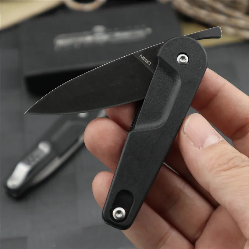 HS инструменты, мини складной нож, модный уличный нож N690 из нержавеющей стали, легкий карманный нож для повседневного использования