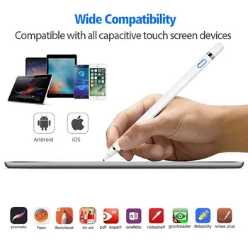 

New Universal Pencil Touch Stylus For Ipad For Iphone For Samsung For Galaxy 1.4Mm Pen Tip High Sensitivity-White