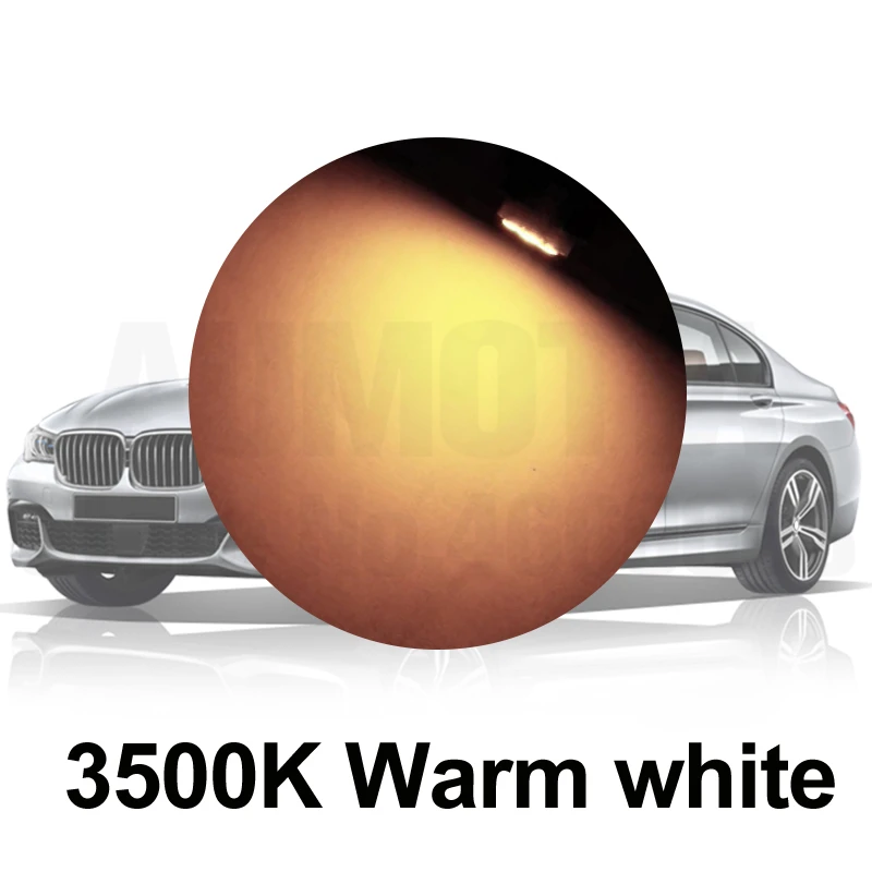 100x T10 светодиодный W5W автомобильный светильник Luces 8 1206 светодиодный Para авто внутренний боковой светильник s Поворотная сторона номерного знака габаритная лампа DC12V 194 - Испускаемый цвет: Тёплый белый
