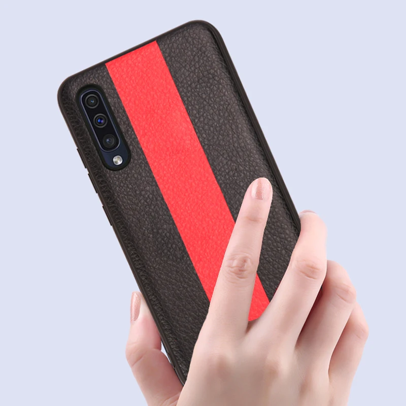 Phone Case For Samsung A10 Lychee Texture Silicone Case For Samsung 20 30 70 80 Note8 9 10 S7 8 9 10 Phone Case Back Cover