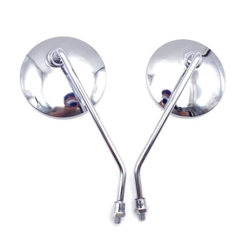 

Chrome Motorcycle Rearview Mirrors Round Side Mirrors Scooter Accessories FOR Peugeot Django150i kisbee100 Trend CITYSTAR 200