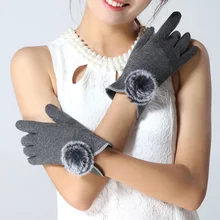 Зимние женские перчатки, ручные варежки для женщин, шерстяные женские вязаные кашемировые наручные перчатки Luva, перчатки для вождения автомобиля, перчатки для сенсорного экрана