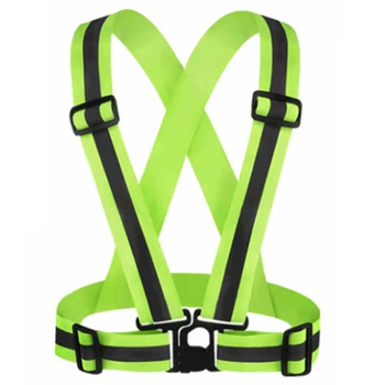 

2019 Universal High Brightness Safe Reflective Vest Belt Night Running Jogging Biking Riding Elastic Safety Vest