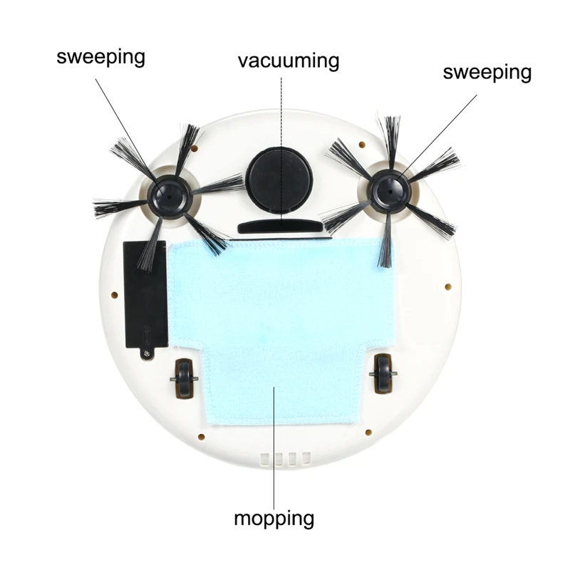 1800Pa Multifunctional Robot Vacuum Cleaner 3 In 1 Auto Rechargeable Smart Floor Robot Dry Wet Sweeping Vacuum Cleaner For Home