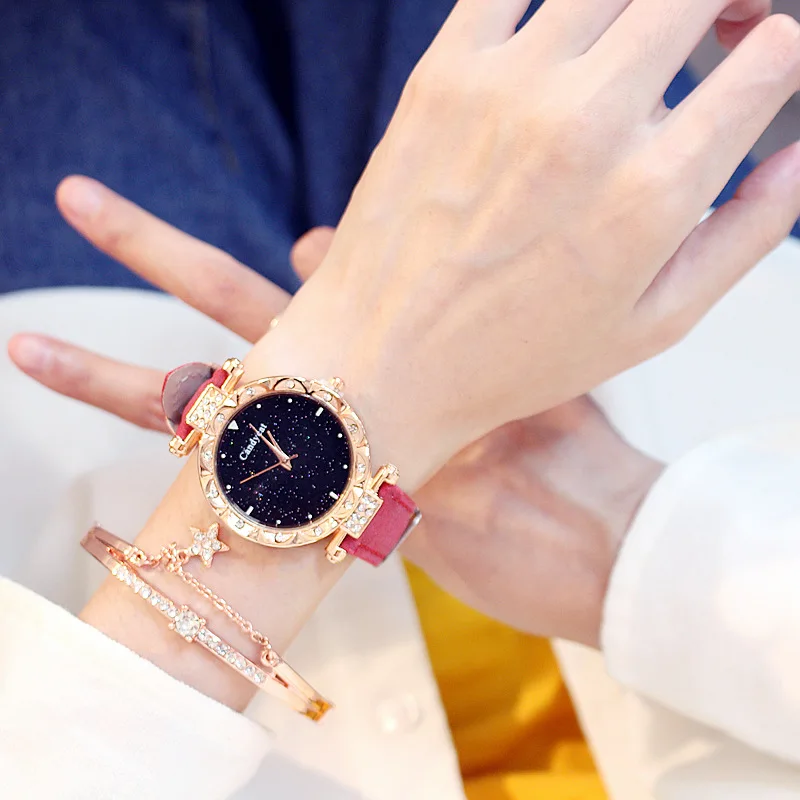 Женские часы из кожи розового золота, повседневные модные женские часы, кварцевые часы в творческом стиле, дешевые роскошные часы