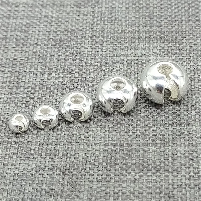 20pcs of 925 Sterling Silver Small Gear Donut Beads for Bracelet