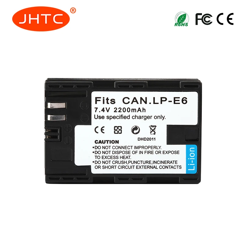 Аккумулятор JHTC на 2200 мА · ч для зеркальной фотокамеры Canon EOS 5DS 5D Mark II III 6D 7D 60D 60Da 70D 80D