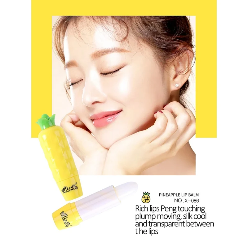 

Pineapple Lip Balm Moisturizing lip balm lipbalm Smooth Fine Lines Brighten Lip Color Anti-drying Lip Balm*