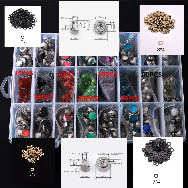 1 box 540 pcs Scissors Silencer Parts with Screws Mix in one set Haircutting Styling Scissors Accessories Bumpers Silenciador 4
