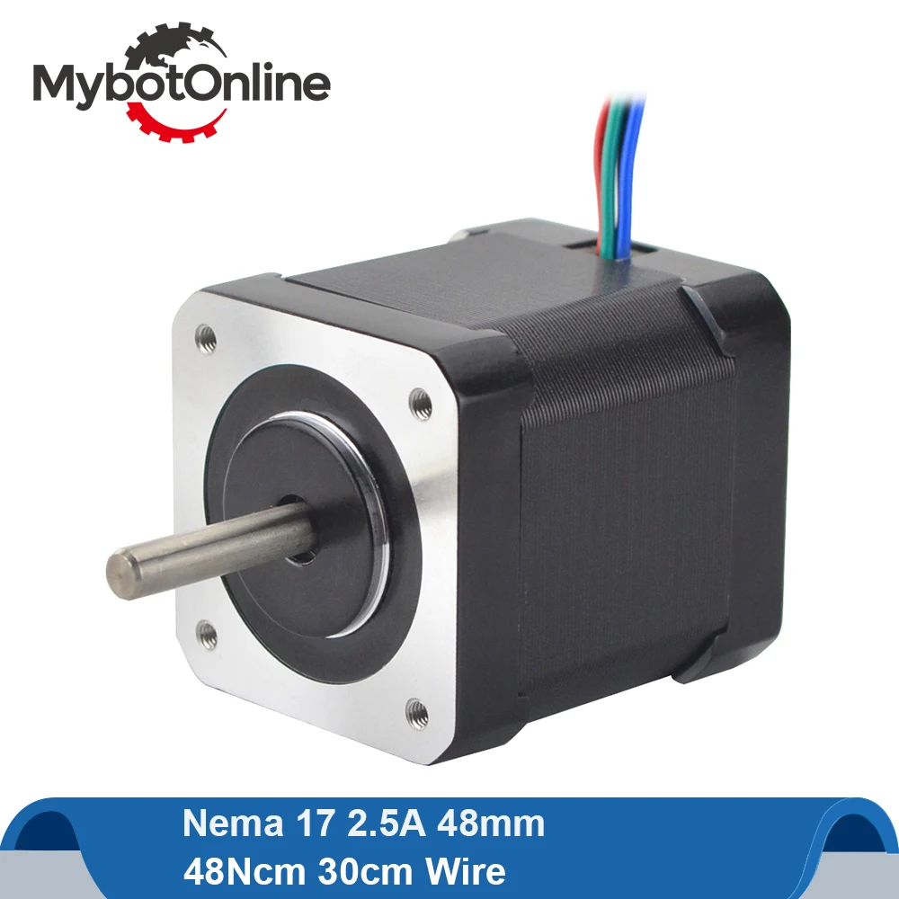 

Nema17 Stepper Motor 48mm 42 Motor 42BYGH 48Ncm Nema 17 Step Motor 2.5A 4-lead for CNC 3D Printer