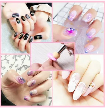 

1pc/set New Arrivals Nail Double Head Function Pen Dye Printing Tapered Manicure Sponge Silicone Pen ABS Material F530