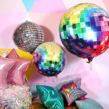 22 дюймов 4D диско Гелиевый шар ретро цветной воздушный шар для дня рождения и свадебный для свадебной вечеринки принадлежности декоративные воздушные шары