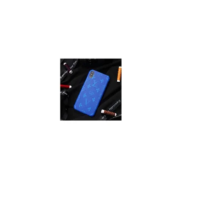 Синий Роскошный кожаный чехол для мобильного телефона для iphone6 6s pro 6p 7 8 7p 8 X xs xr Xs Max жесткий чехол смарт-чехол S10 плюс note10 против падения - Цвет: Синий