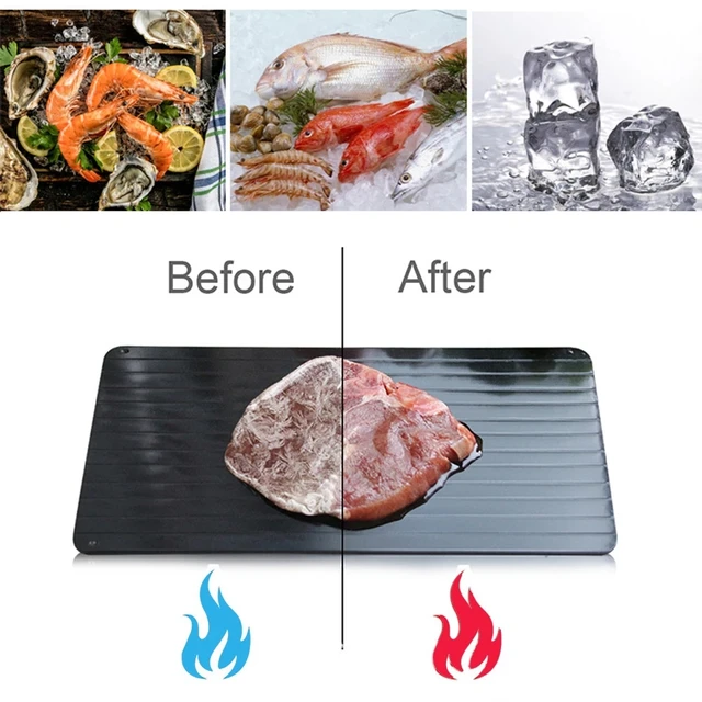 Kitchen Fast Defrost Tray Fast Thaw Frozen Food Meat Fruit Quick