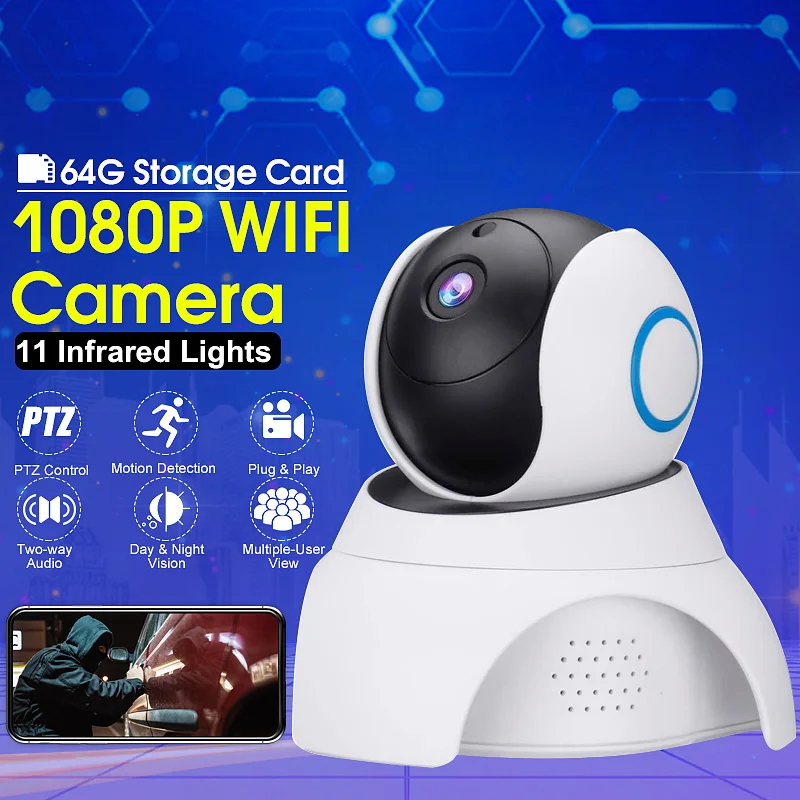 

HD 1080P Wired/Wireless Wifi IP Camera Bbay Monitor Security Video Surveillance Camera System PTZ / Night Vision Cloud Storage