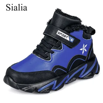

Sialia Winter Boys Sneakers For Children Shoes Girls Sneakers Kids Casual Shoes Plush Warm Leather Footwear tenis infantil