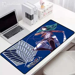 Acessórios do pc ataque no titan anime mouse pad kawaii computador mousepad gamer gaming computador portátil mesa tapete mausepad teclado xl