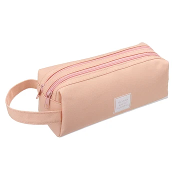 

1pc Colorful Canvas Pencil Case Novelty Pencil Pouch Zipper Pencil Box Pencil Cases Stationery Pouch Office School Supply