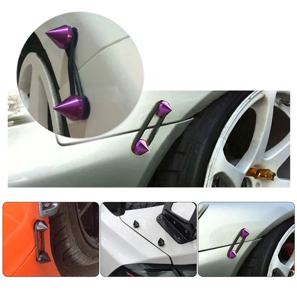 Car Accessories JDM-1 Set Universal Car Auto Spike Front Bumper Hatch Lids Quick Release Fasteners Nuts Bolt Alloy Aluminum for Most Car Truck