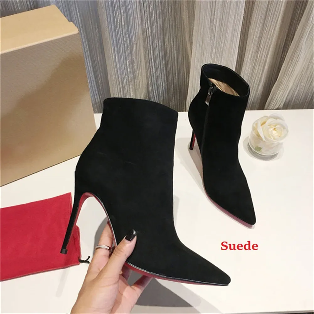 US $118.75 Designer Shoes sneaker So Kate Spike Styles High Heels Half Knee Ankle boots Red Luxury Bottoms fashion size 3541