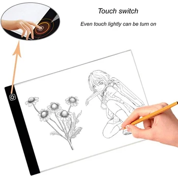 

Dimmable LED Light Box Graphic Tablet Writing Diamond Painting Tool Digital Drawing Pads A4 Copy Tablet Daimond Embroidery Kit