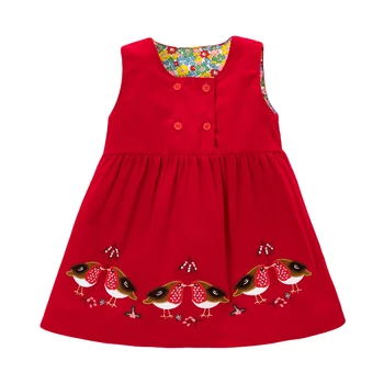 

Little Maven 2020 Autumn Fall New Sleveless Kids Girls Clothes Children kids girl Embroidery Vest dress Dresses 2-7 Years