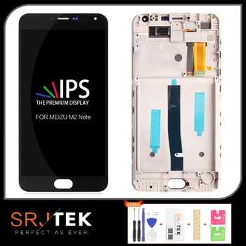 

SRJTEK For MEIZU M2 Note LCD M2 Note Display Touch Screen Matrix Digitizer Sensor Glass With Frame For MEIZU M2 Note Screen M571