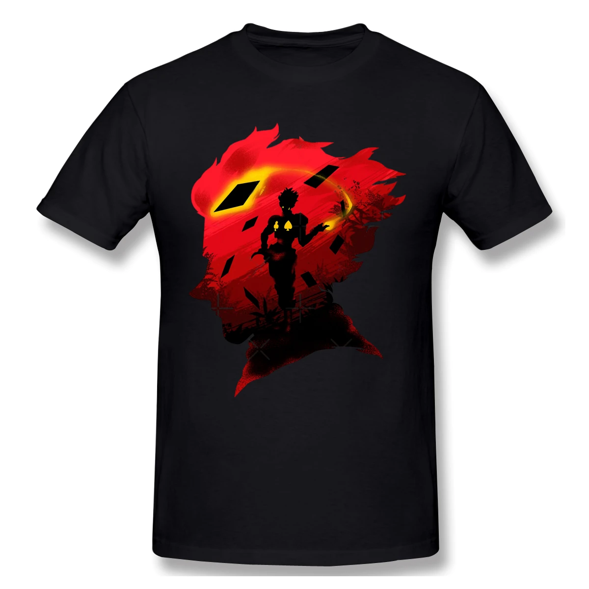 Футболка для мужчин Hisoka Bungee Gum 100% хлопок Hunter X футболка 6XL забавная Одежда большого