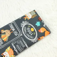 Простая хлопковая ткань с милым животным принтом DIY Seing материал чистый хлопок обычная ткань темно-серый хлопковый материал для лоскутов
